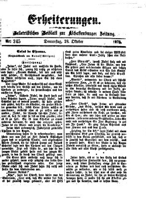 Erheiterungen (Aschaffenburger Zeitung) Donnerstag 28. Oktober 1875