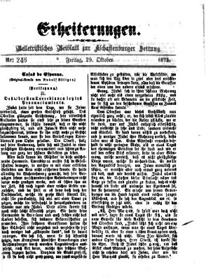 Erheiterungen (Aschaffenburger Zeitung) Freitag 29. Oktober 1875