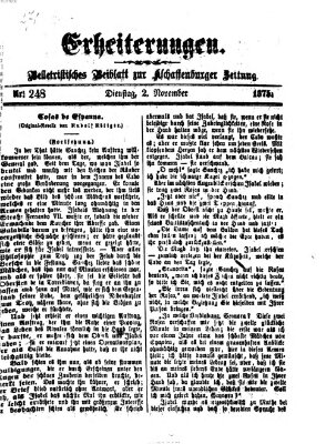 Erheiterungen (Aschaffenburger Zeitung) Dienstag 2. November 1875