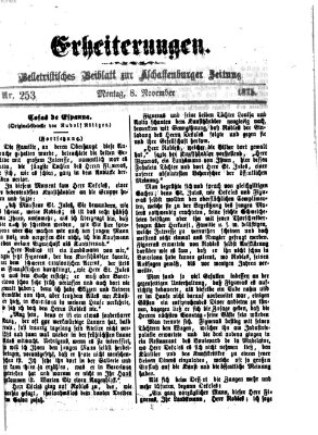 Erheiterungen (Aschaffenburger Zeitung) Montag 8. November 1875