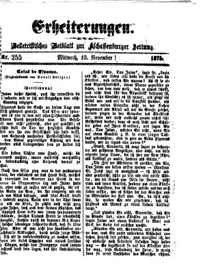 Erheiterungen (Aschaffenburger Zeitung) Mittwoch 10. November 1875