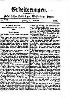 Erheiterungen (Aschaffenburger Zeitung) Freitag 3. Dezember 1875