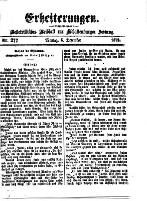 Erheiterungen (Aschaffenburger Zeitung) Montag 6. Dezember 1875