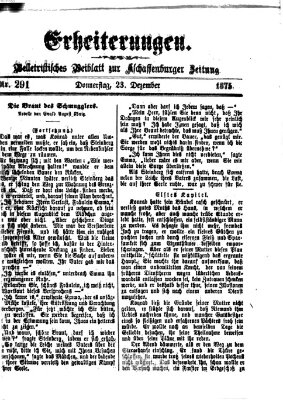 Erheiterungen (Aschaffenburger Zeitung) Donnerstag 23. Dezember 1875