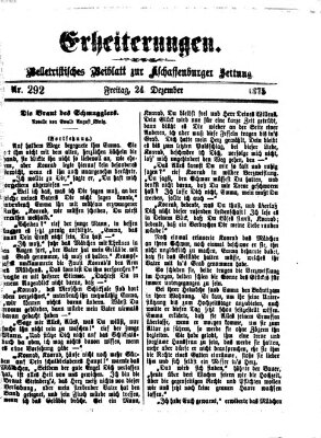 Erheiterungen (Aschaffenburger Zeitung) Freitag 24. Dezember 1875