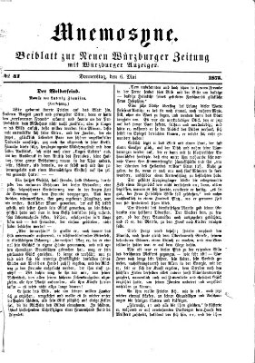 Mnemosyne (Neue Würzburger Zeitung) Donnerstag 6. Mai 1875