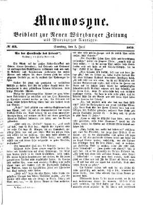 Mnemosyne (Neue Würzburger Zeitung) Samstag 5. Juni 1875