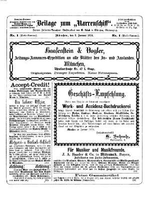 Das Narrenschiff Samstag 3. Januar 1874