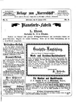 Das Narrenschiff Samstag 10. Januar 1874