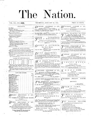 The nation Donnerstag 14. Januar 1875