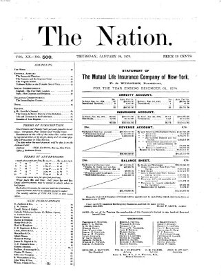 The nation Donnerstag 28. Januar 1875