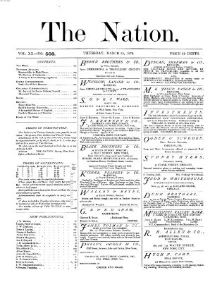 The nation Donnerstag 25. März 1875