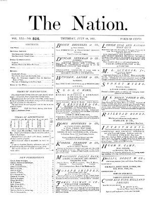 The nation Donnerstag 29. Juli 1875