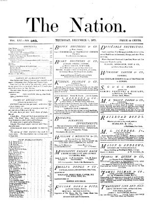 The nation Donnerstag 9. Dezember 1875