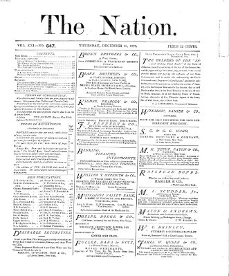 The nation Donnerstag 23. Dezember 1875