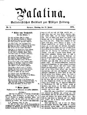 Palatina (Pfälzer Zeitung) Dienstag 12. Januar 1875