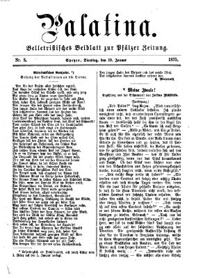 Palatina (Pfälzer Zeitung) Dienstag 19. Januar 1875