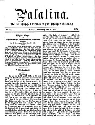 Palatina (Pfälzer Zeitung) Donnerstag 10. Juni 1875