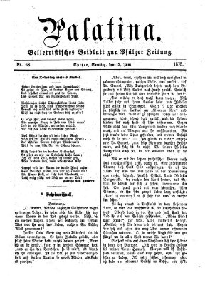 Palatina (Pfälzer Zeitung) Samstag 12. Juni 1875