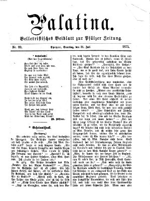 Palatina (Pfälzer Zeitung) Samstag 31. Juli 1875