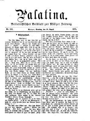 Palatina (Pfälzer Zeitung) Samstag 28. August 1875