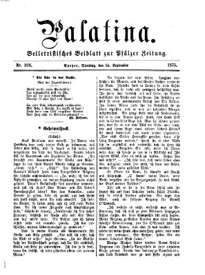 Palatina (Pfälzer Zeitung) Dienstag 14. September 1875