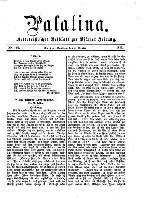 Palatina (Pfälzer Zeitung) Samstag 9. Oktober 1875