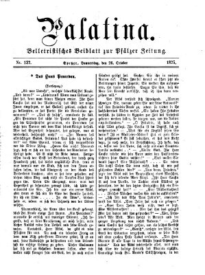 Palatina (Pfälzer Zeitung) Donnerstag 28. Oktober 1875