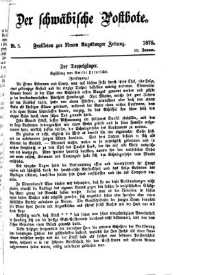 Der schwäbische Postbote (Neue Augsburger Zeitung) Sonntag 10. Januar 1875