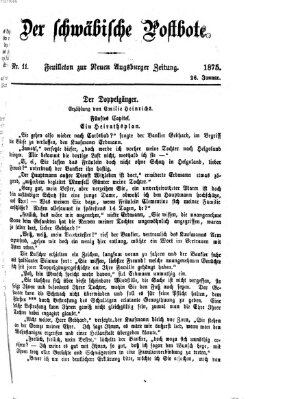 Der schwäbische Postbote (Neue Augsburger Zeitung) Dienstag 26. Januar 1875