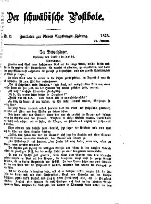 Der schwäbische Postbote (Neue Augsburger Zeitung) Freitag 29. Januar 1875