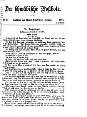 Der schwäbische Postbote (Neue Augsburger Zeitung) Freitag 5. Februar 1875