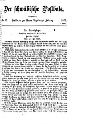 Der schwäbische Postbote (Neue Augsburger Zeitung) Donnerstag 4. März 1875