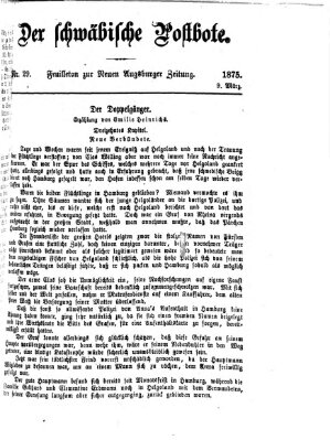 Der schwäbische Postbote (Neue Augsburger Zeitung) Dienstag 9. März 1875