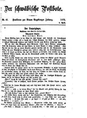 Der schwäbische Postbote (Neue Augsburger Zeitung) Donnerstag 8. April 1875