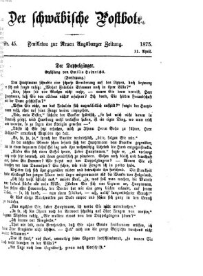 Der schwäbische Postbote (Neue Augsburger Zeitung) Sonntag 11. April 1875