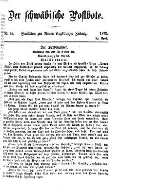 Der schwäbische Postbote (Neue Augsburger Zeitung) Dienstag 20. April 1875