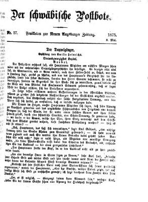 Der schwäbische Postbote (Neue Augsburger Zeitung) Samstag 8. Mai 1875