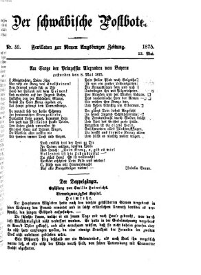 Der schwäbische Postbote (Neue Augsburger Zeitung) Donnerstag 13. Mai 1875