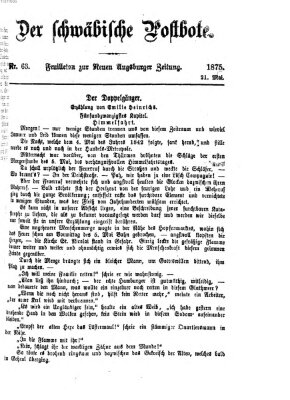 Der schwäbische Postbote (Neue Augsburger Zeitung) Freitag 21. Mai 1875