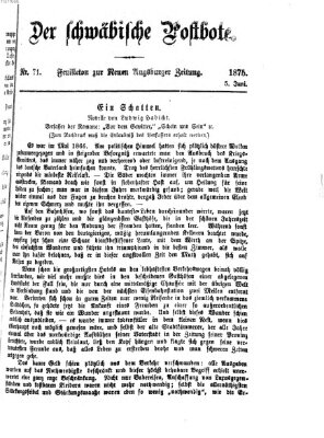 Der schwäbische Postbote (Neue Augsburger Zeitung) Samstag 5. Juni 1875