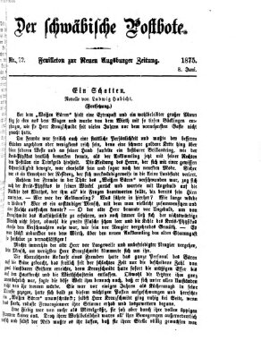 Der schwäbische Postbote (Neue Augsburger Zeitung) Dienstag 8. Juni 1875