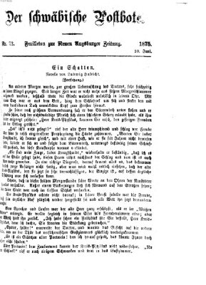 Der schwäbische Postbote (Neue Augsburger Zeitung) Donnerstag 10. Juni 1875