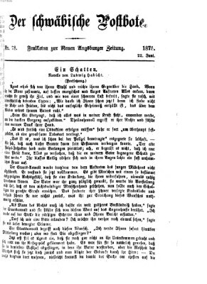 Der schwäbische Postbote (Neue Augsburger Zeitung) Dienstag 22. Juni 1875