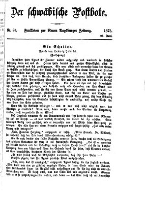 Der schwäbische Postbote (Neue Augsburger Zeitung) Freitag 25. Juni 1875