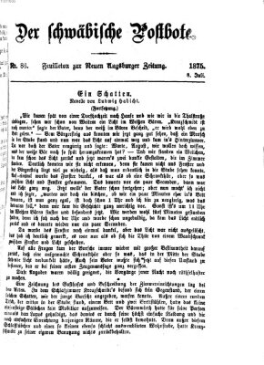 Der schwäbische Postbote (Neue Augsburger Zeitung) Donnerstag 8. Juli 1875