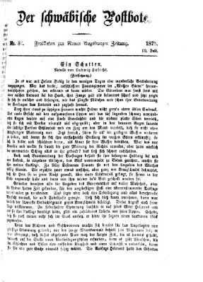 Der schwäbische Postbote (Neue Augsburger Zeitung) Samstag 10. Juli 1875