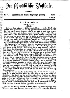 Der schwäbische Postbote (Neue Augsburger Zeitung) Donnerstag 5. August 1875