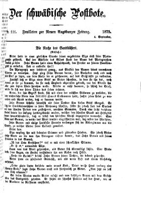 Der schwäbische Postbote (Neue Augsburger Zeitung) Samstag 4. September 1875