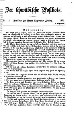 Der schwäbische Postbote (Neue Augsburger Zeitung) Dienstag 7. September 1875